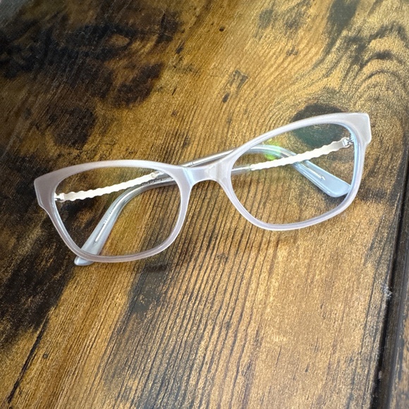 Bebe Taupe Talk of the Town Rhinestone Glasses frames
